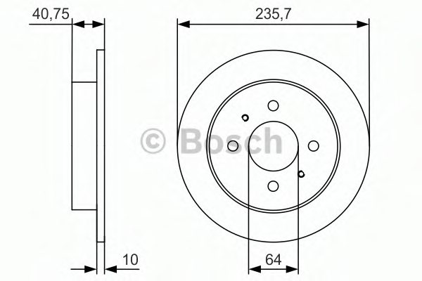 BOSCH 0 986 479 967 Brake Disc
